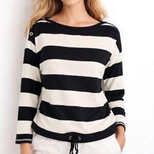 LRL Lauren Jeans Co Ralph Lauren Nautical Striped Sweatshirt Coastal Prep Large